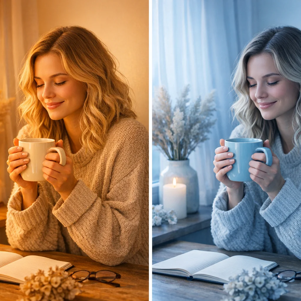 Баланс белого и цветокоррекция в фотографии, примеры разных температур цвета, 1200x800